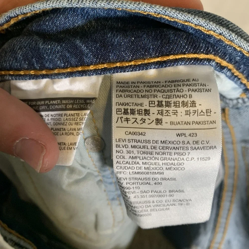 Levis 511 Jeans Mens 32x32 Blue Medium Wash Slim‎ Taper Stretch Denim Zip Fly